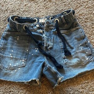 We The Free Denim Shorts with White Accents- NWOT